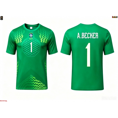Brazilia Alisson Becker #1 Portarii Tricou Fotbal Replică Mondial 2026 Barbati Deplasare Brazilia Alisson Becker #1 Portarii Tricou Fotbal Replică Mondial 2026 Barbati Deplasare
